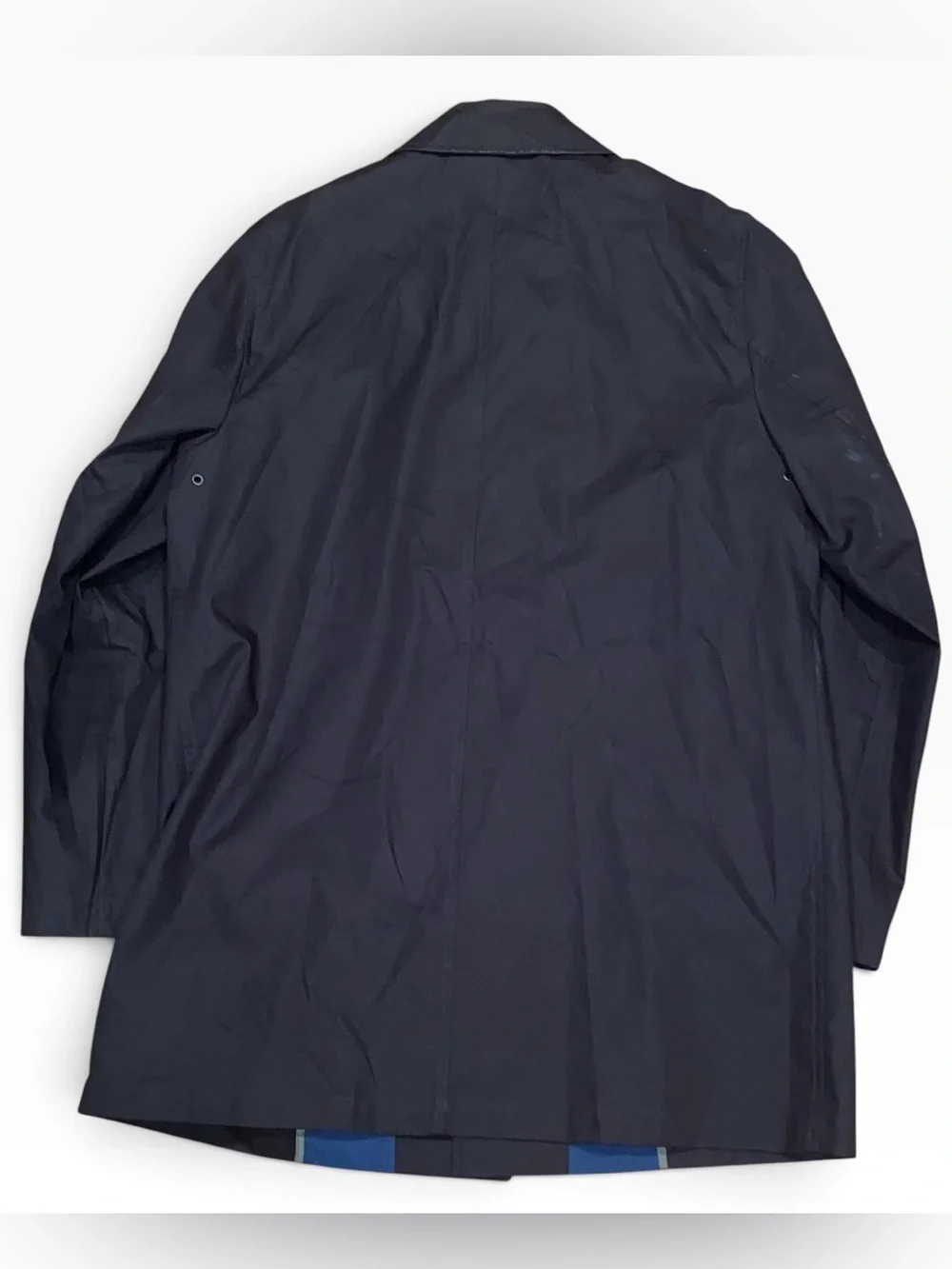 $248 J Crew Ludlow Mac Rain Jacket Mens Navy Blue Water Repellent Trench Coat M